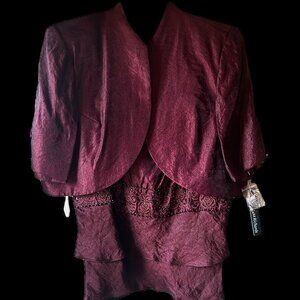 R&M Richards Burgundy Two-Piece Blouse – New with Tags